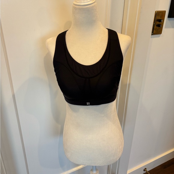 Sweaty Betty Black Ultra Running Sports Bra Sz 34D - Picture 3 of 4